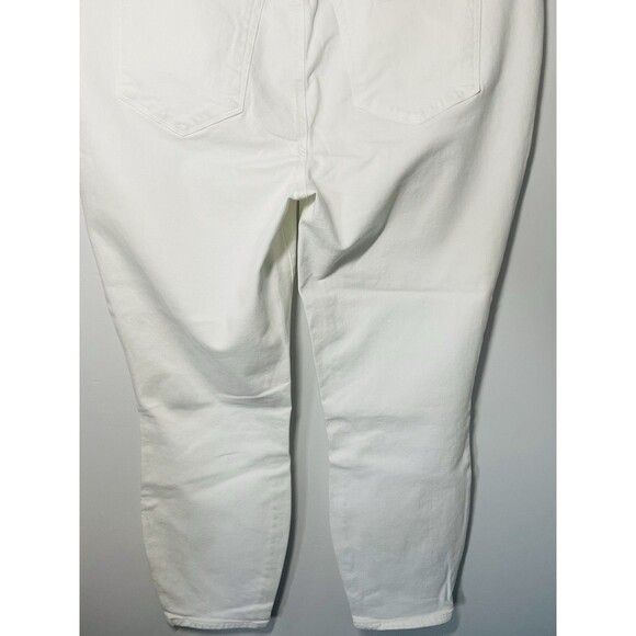 Paige Hoxton Crop High Rise Ultra Skinny Jeans Women’s 18W Plus Crisp White - Picture 3 of 16